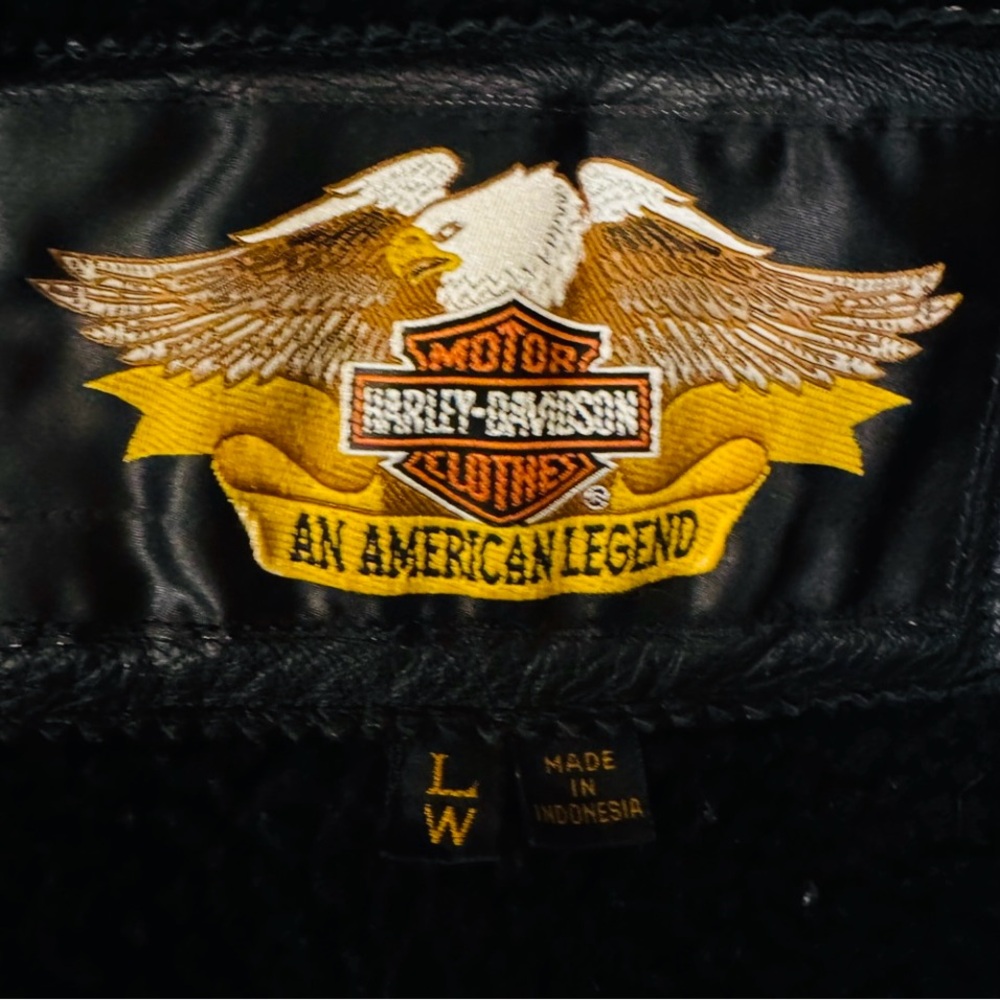 Harley-Davidson Black Leather Authentic Jacket EUC - Picture 9 of 11